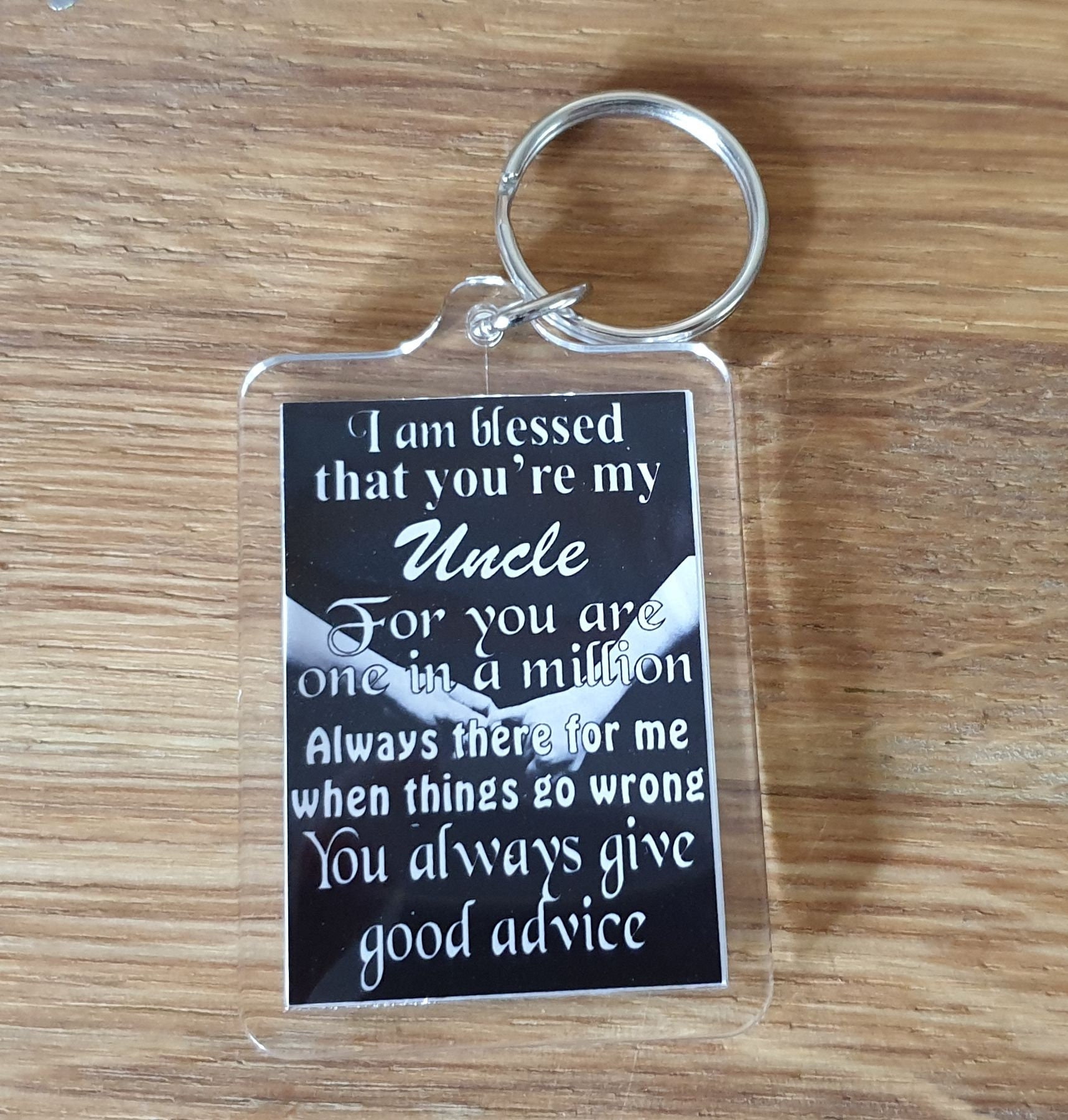 Uncle Keyring Gift I Am Blessed You're My Uncle Cute - Etsy