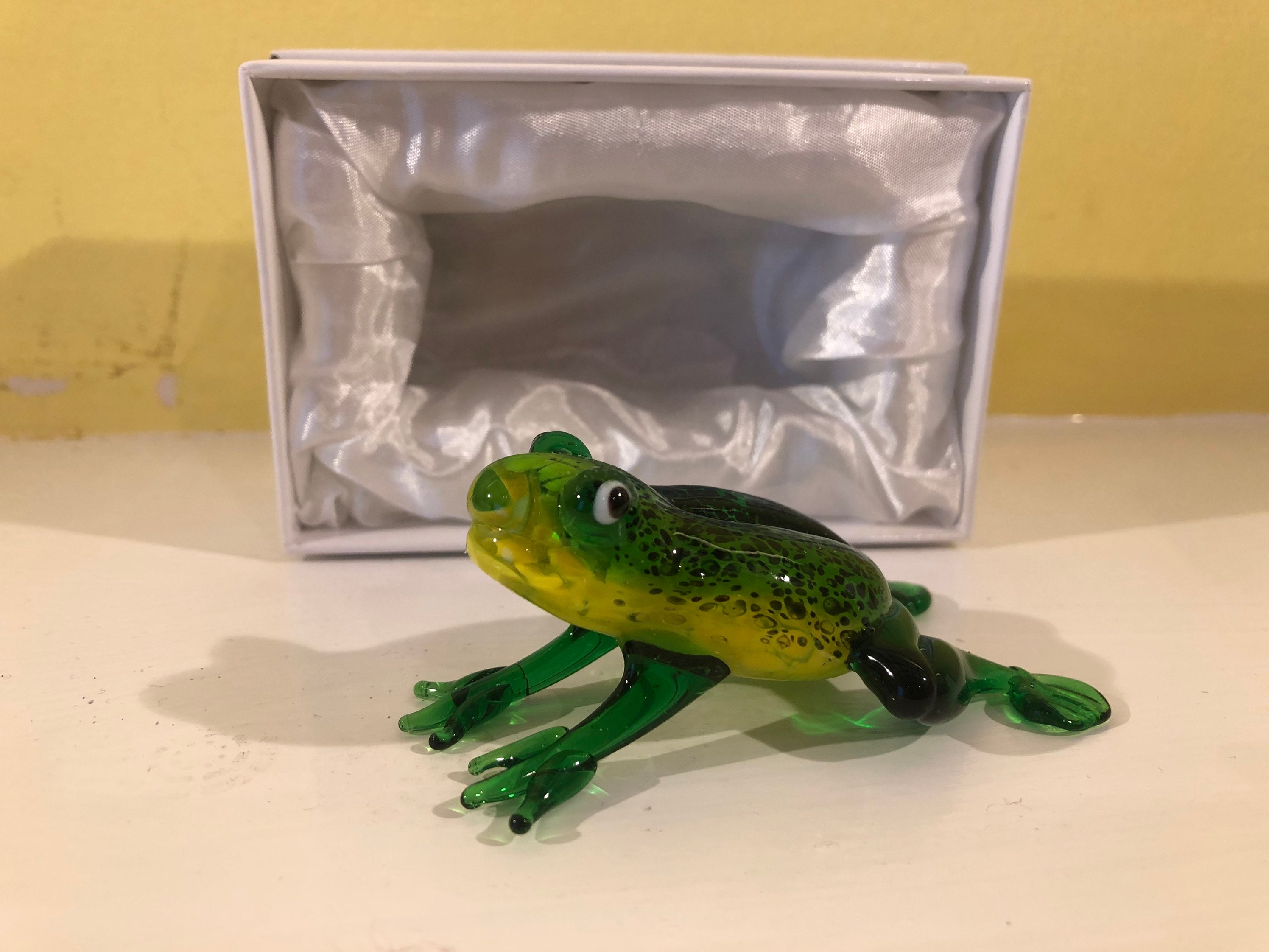 Objets D'art Miniature Glass Frog - Etsy UK