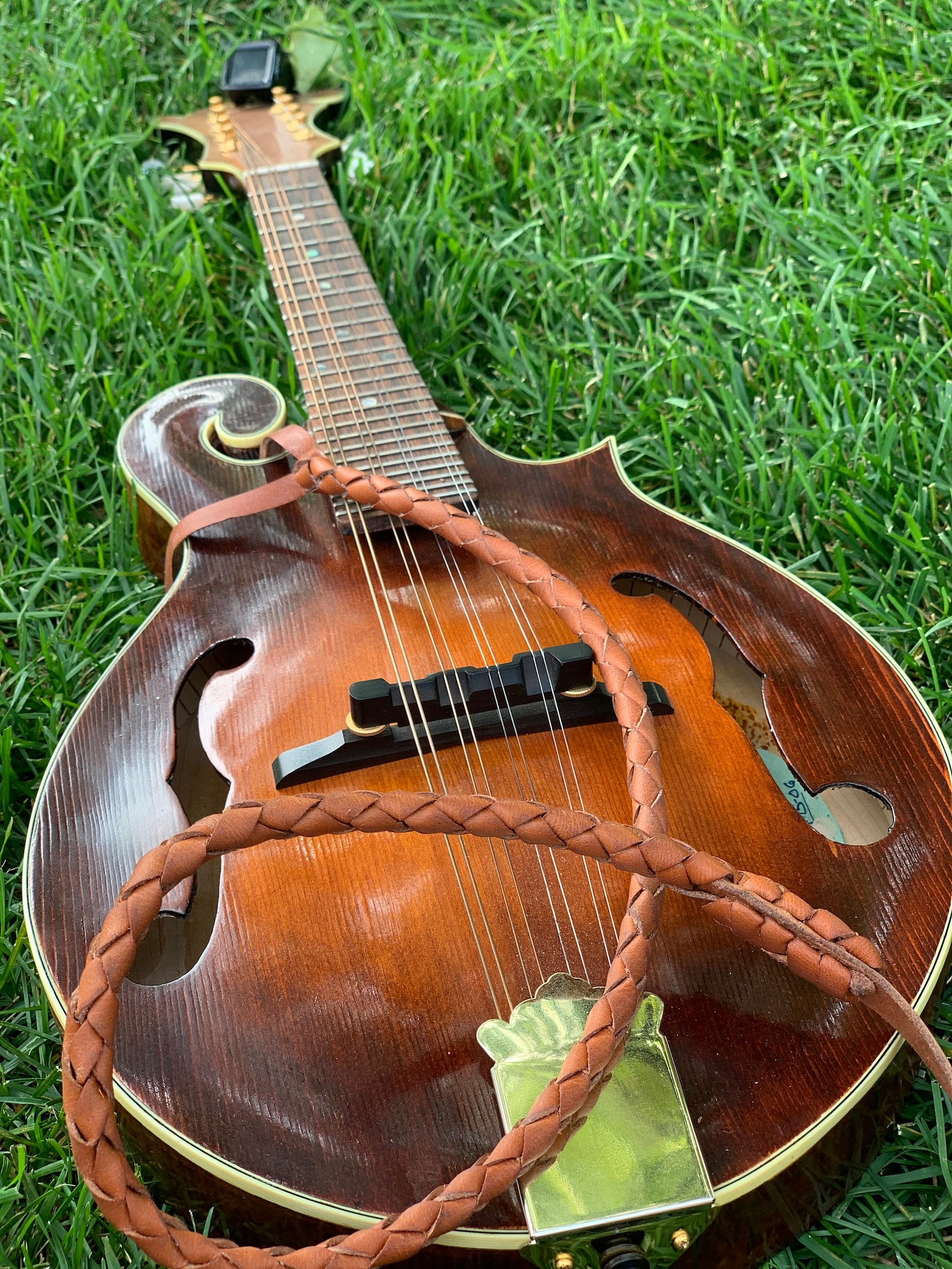 Custom Leather Braided FStyle Mandolin Strap Etsy