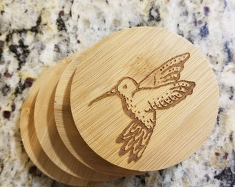 Hummingbird Drink Coasters / Coaster Set / Personalized Coasters