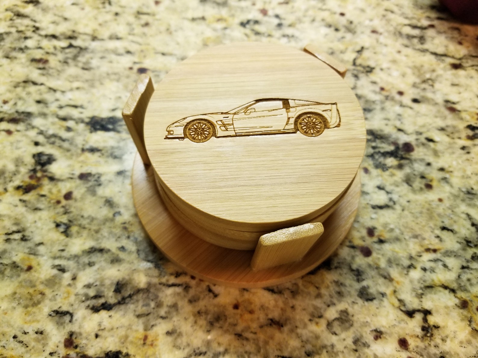 Corvette Drink Coasters / Coaster Set / Personalized Coasters - Etsy