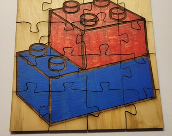 Legos Personalized Puzzle / Wooden Puzzle / Custom Puzzle / 16 Pieces Puzzle