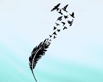 Download Feather birds svg | Etsy