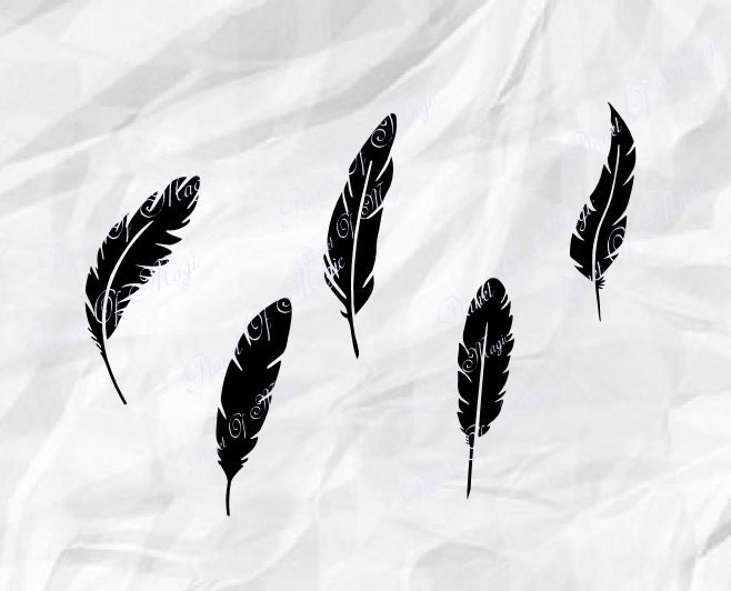 Download Feather Svg Feather Silhouette SVG File Feathers DXF | Etsy