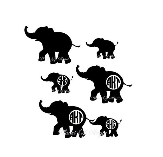 Download Elephant Monogram SVG File Elephant Mom EPS File Baby | Etsy