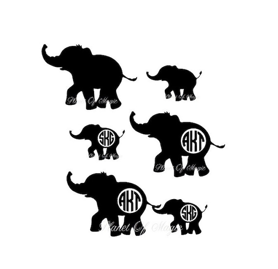 Download Elephant Monogram SVG File Elephant Mom EPS File Baby | Etsy