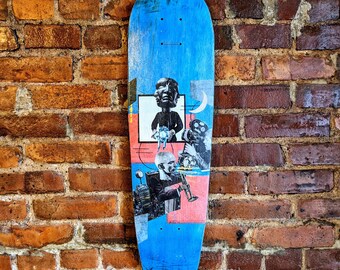 space JAZZ - Mixed Media Collage Handcrafted Cruiser Skateboard