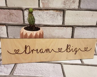 Dream big hanging wall plaque wall art