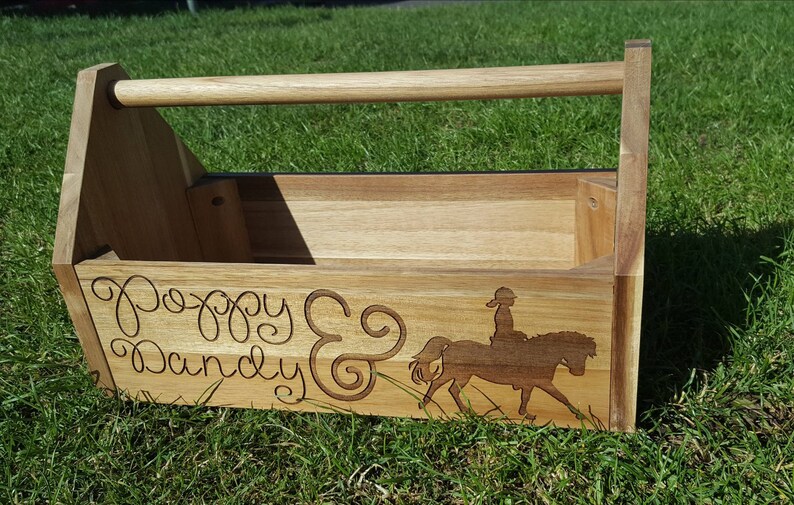 Wooden horse / pony grooming box personalised as you wish. Etsy