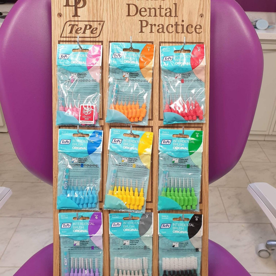 Interdental Brush Stand. Laser Engraved With Your Dental Practice