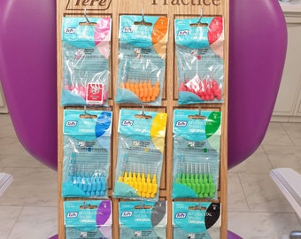 Interdental brush stand. Laser engraved with your dental practice details and logo