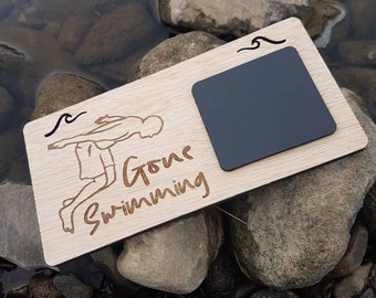 Wild swimming wild swimmer chalk Board gone swimming time plaque