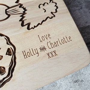 Personalised Christmas eve wooden plate board. Snacks for santa and rudolf for the night before Christmas // Christmas 2021 image 8