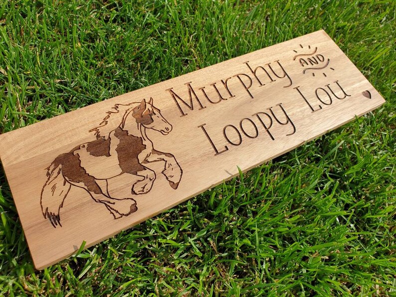 Wooden horse / pony grooming box personalised as you wish. Etsy