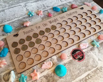 4 stone weight loss tracker board. Pounds for lbs. Weight loss goals motivational plaque