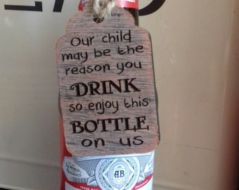 End of term teacher/nursery christmas gift bottle tag. My child might be the reason you drink!!