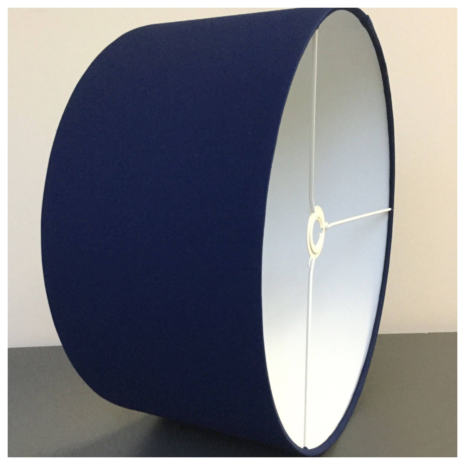 Navy Blue Drum Lampshade Lightshade 20cm 25cm 30cm 35cm 40cm Etsy UK