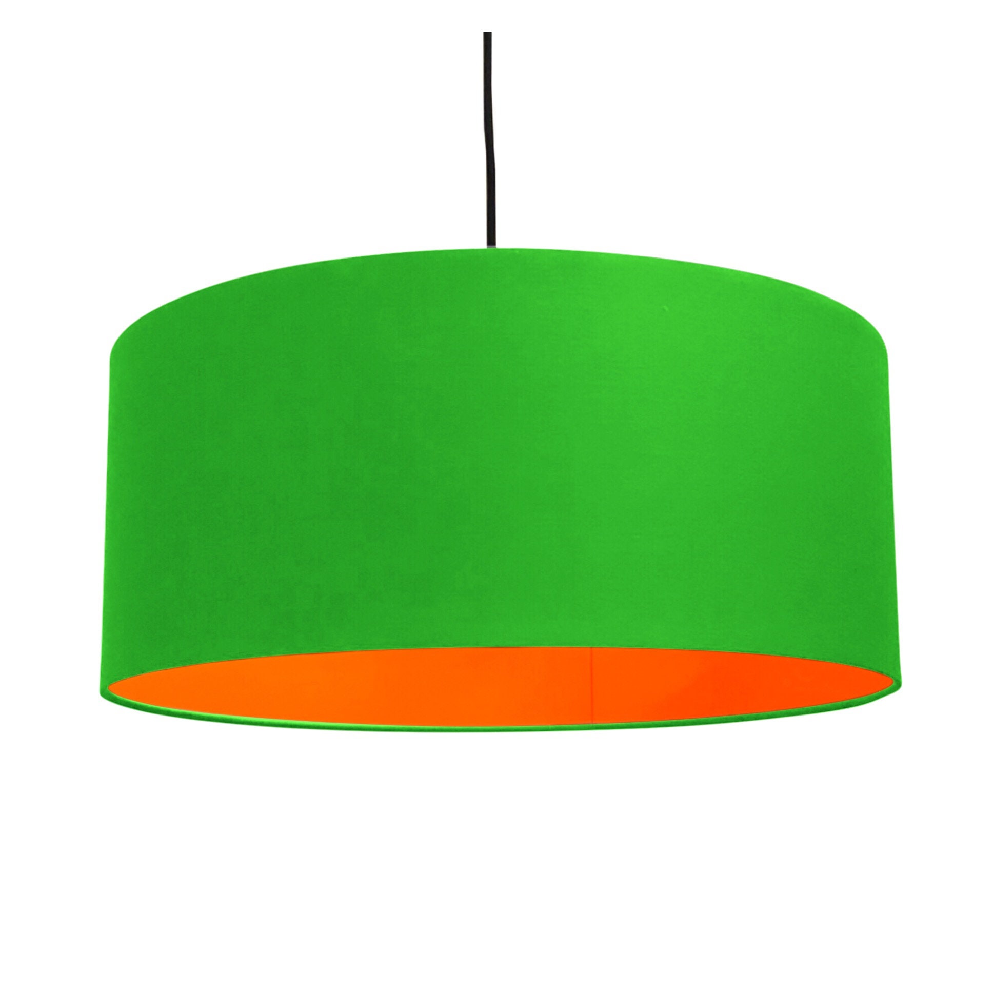 Lime Green Neon Orange Drum Lampshade Lightshade 20cm 25cm 30cm 35cm 40cm 50cm 55cm 60cm 70cm