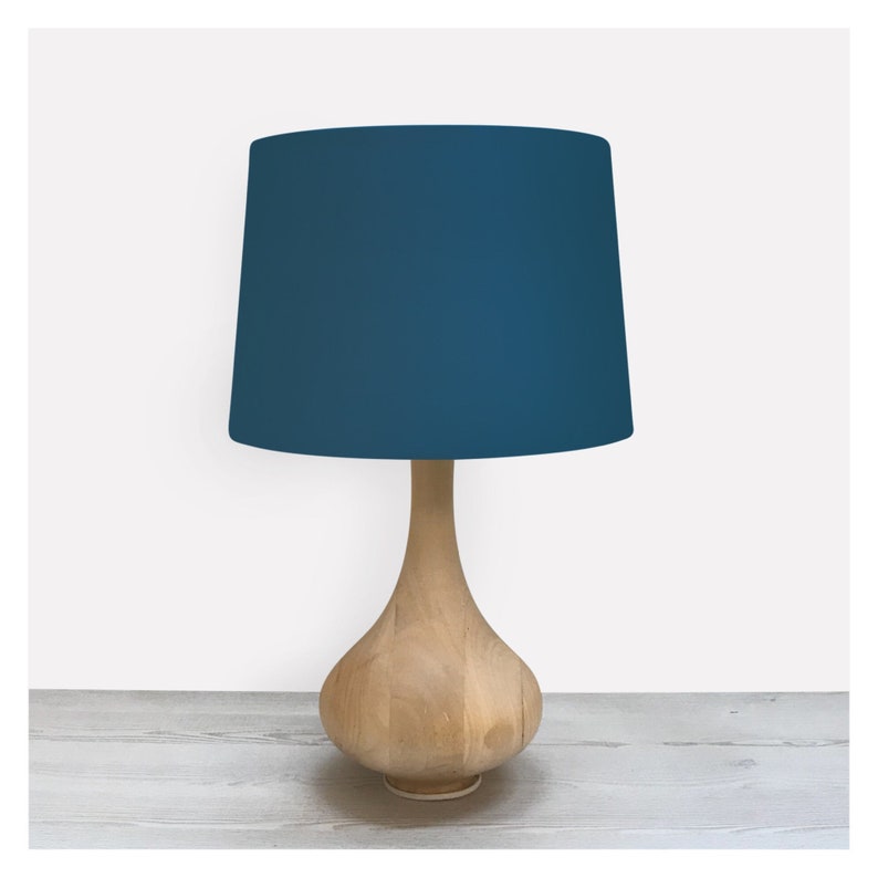 Teal Blue Tapered Lampshade Empire Cone, Teal Lamp Shade Next