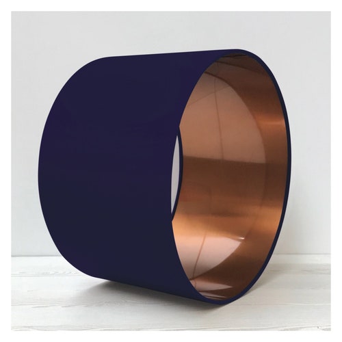Brushed Copper & Navy Blue Lampshade Lightshade 20cm 25cm 30cm Etsy UK