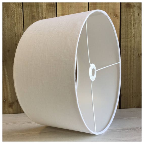 100 White Linen Fabric Drum Lamp Shade Lightshade Various Sizes 25cm 30cm 40cm 45cm 50cm 60cm 70cm