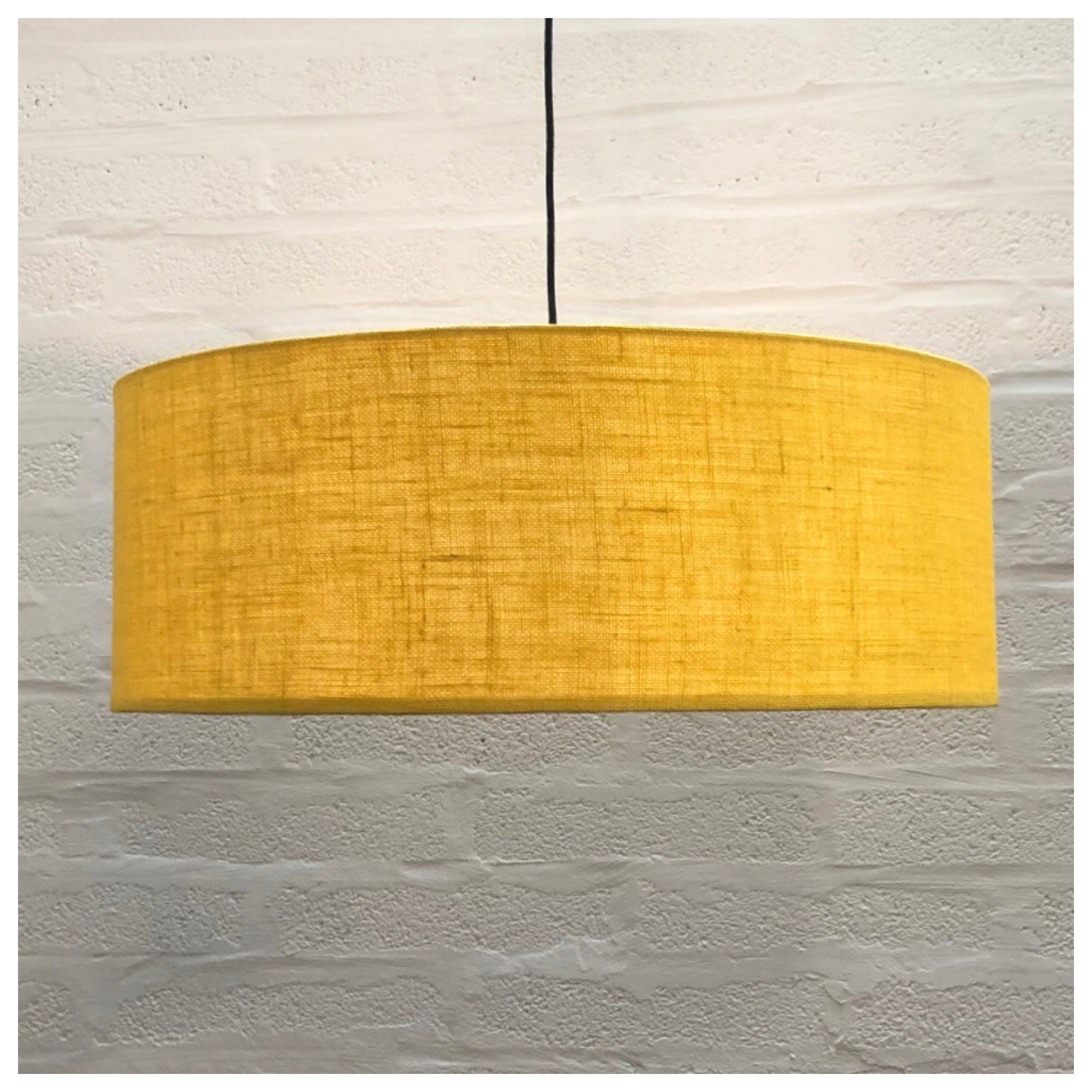 Yellow Hessian Light Shade Lamp Shade 25cm 30cm 35cm 40cm 45cm Etsy UK