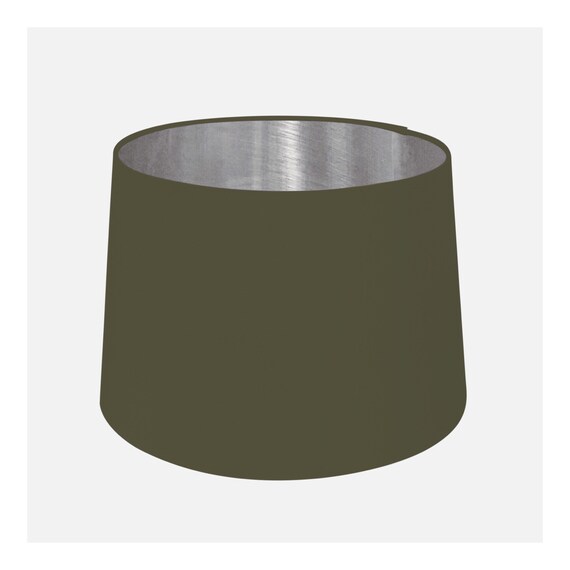 Army Green & Brushed Silver Tapered Lampshade Empire Cone Lamp Shade 20cm 25cm 30cm 35cm 40cm 45cm 50cm 60cm 70cm Army Green & Brushed Silver Tapered Lampshade Empire Cone Lamp Shade 20cm 25cm 30cm 35cm 40cm 45cm 50cm 60cm 70cm