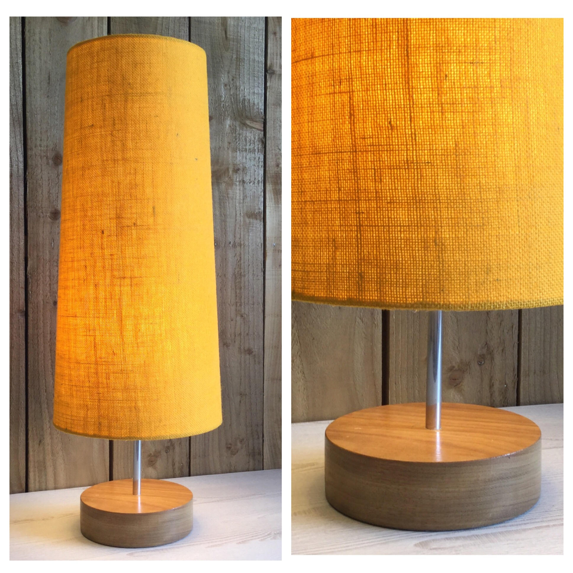 Extra Tall Yellow Hessian Conical Lamp Shade Etsy UK