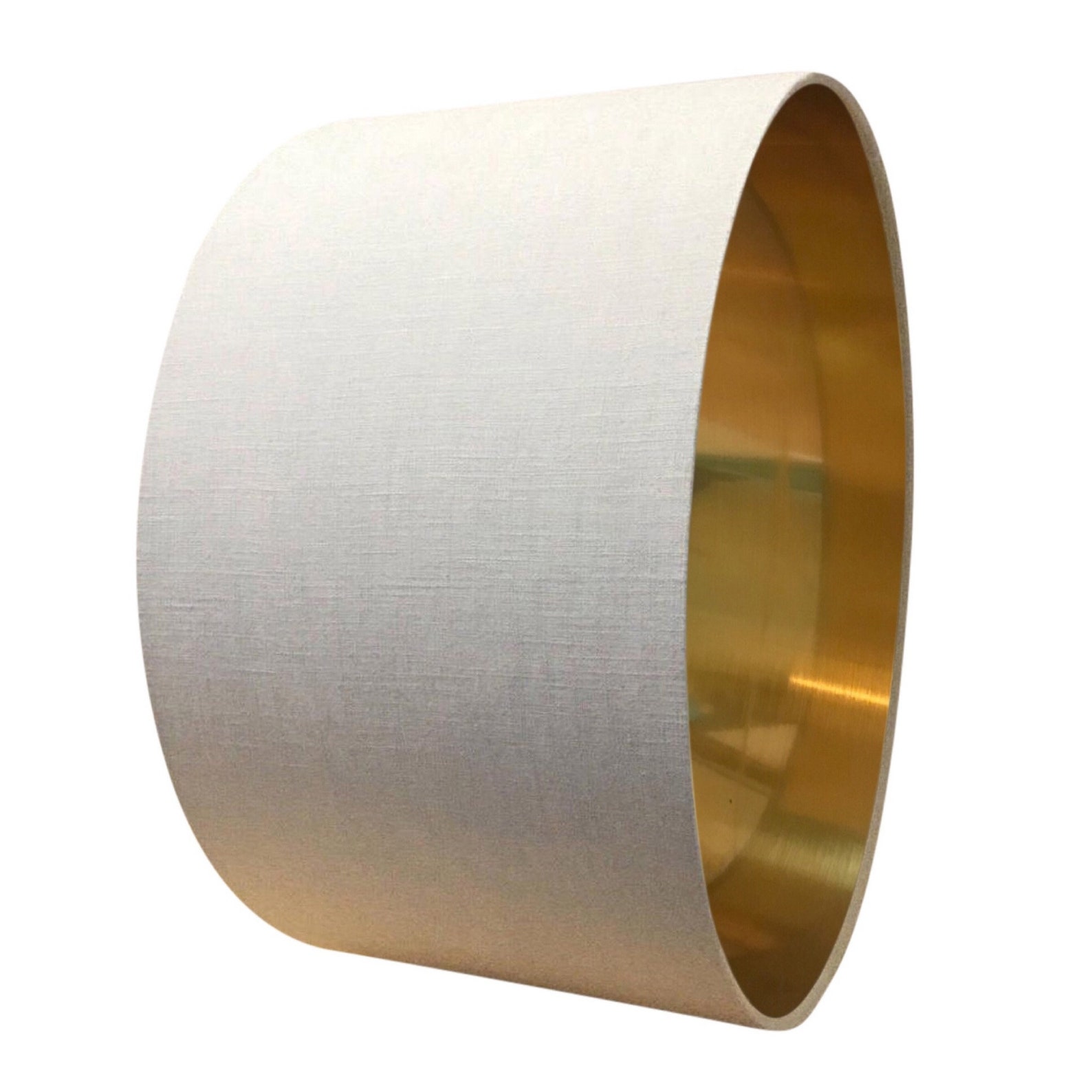 Ercu Linen & Brushed Gold Lampshade Lightshade 20cm 25cm 30cm Etsy UK