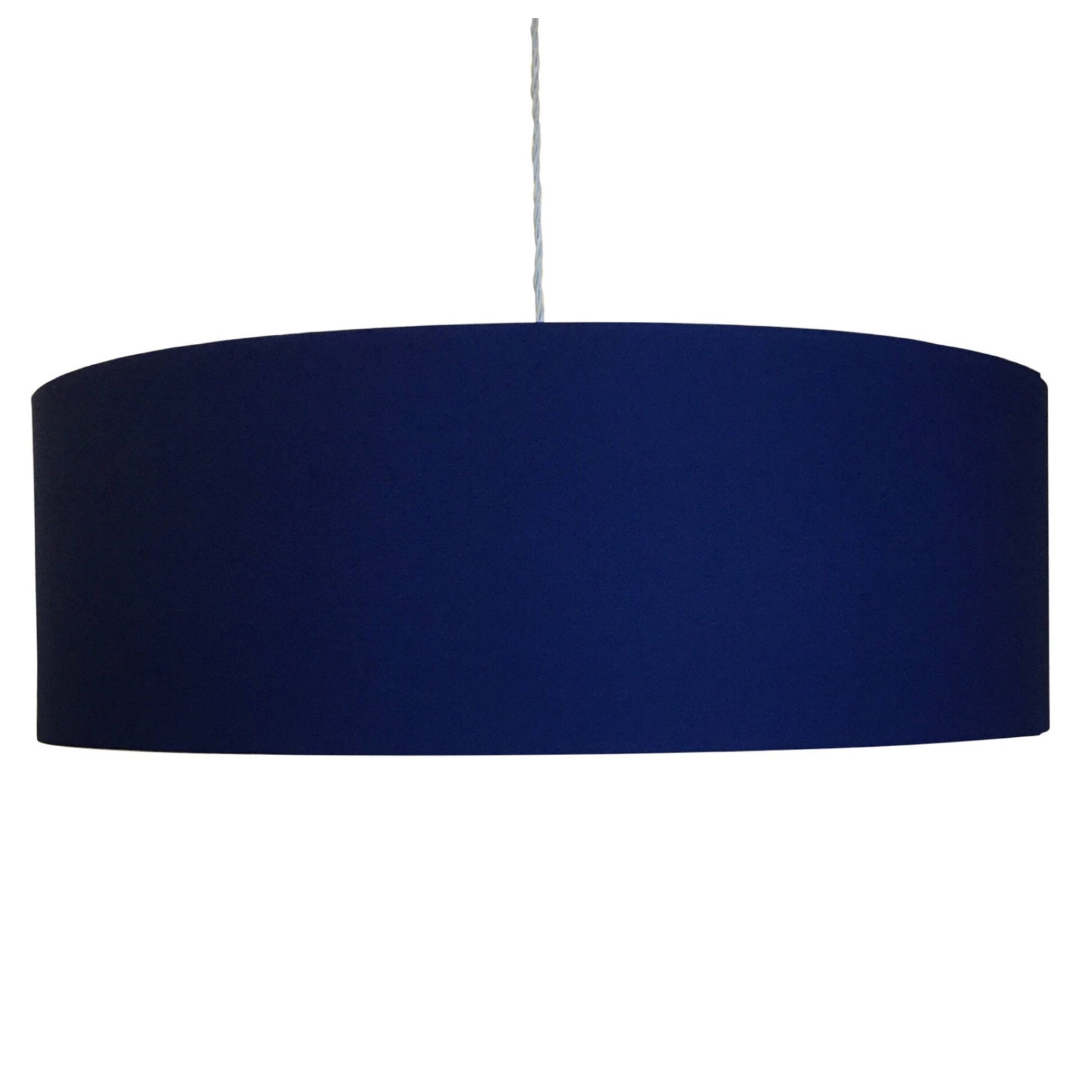 Navy Blue Drum Lampshade Lightshade 20cm 25cm 30cm 35cm 40cm Etsy