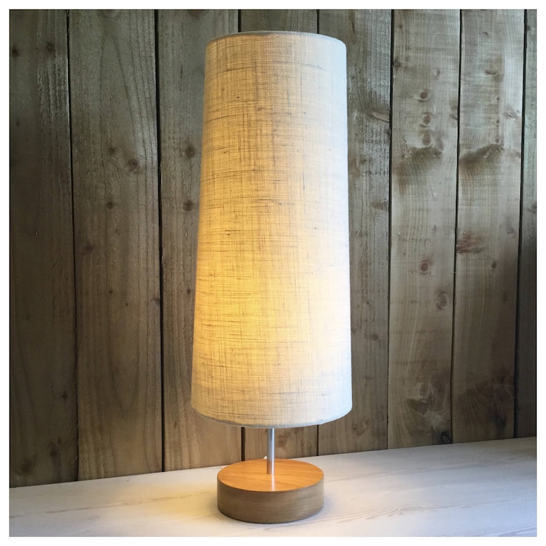 Extra Tall Beige Hessian Conical Lamp Shade Etsy