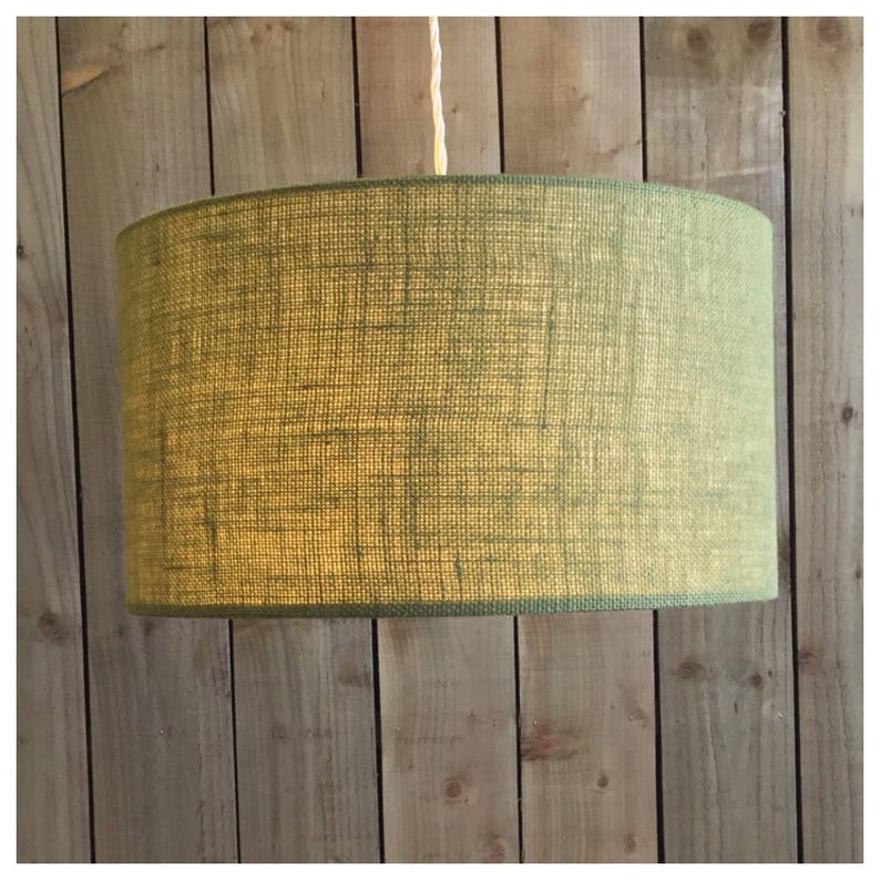 Green Hessian Light Shade Lamp Shade 25cm 30cm 35cm 40cm 45cm Etsy UK