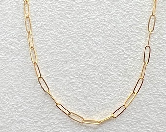 Paper Clip Chain Necklace Paper Clip Chain Gold Filled Chain Gold Filled Necklace Gold Filled Jewelry  Chain Necklace Minimalist Necklace