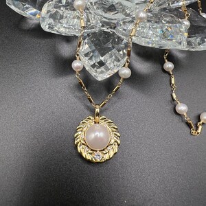 Goldfilled Freshwater Pearl Pendant Necklace: Bridal Beach Jewelry