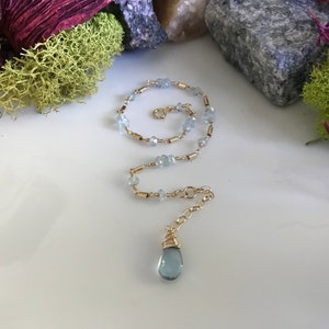 Blue Topaz Goldfilled Bracelet: December Birthstone Jewelry Gift