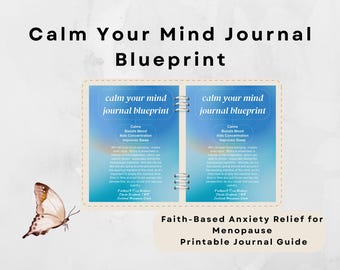 Calm Your Mind Journal-ritning för ångestlindring vid klimakteriet (digital nedladdning)