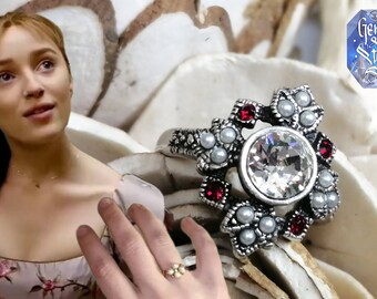 Daphne Bridgerton Ethereal Pearl Ring Etsy