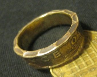 Threepence coin ring