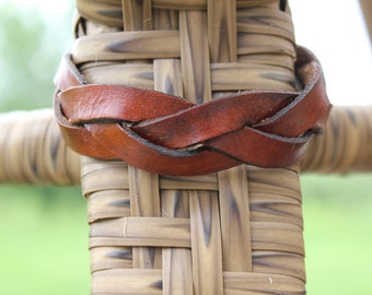 Leather Bracelet for Dad / Braided Leather Bracelet / Leather Braided Bracelet / Leather Bracelets for Men / Mens Leather Bracelet / Leather