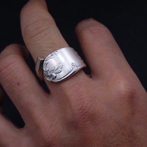 Vintage-Ring mit antikem Löffel, handgefertigter Unisex-Ring