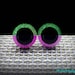 12 mm Glow in the Dark Safety Eyes, Glowing Craft Eyes, Amigurumi Eyes, Purple Safety Eyes with Washer G070