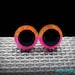 12 mm Glow in the Dark Safety Eyes, Glowing Craft Eyes, Amigurumi Eyes, Pink Safety Eyes with Washer G071