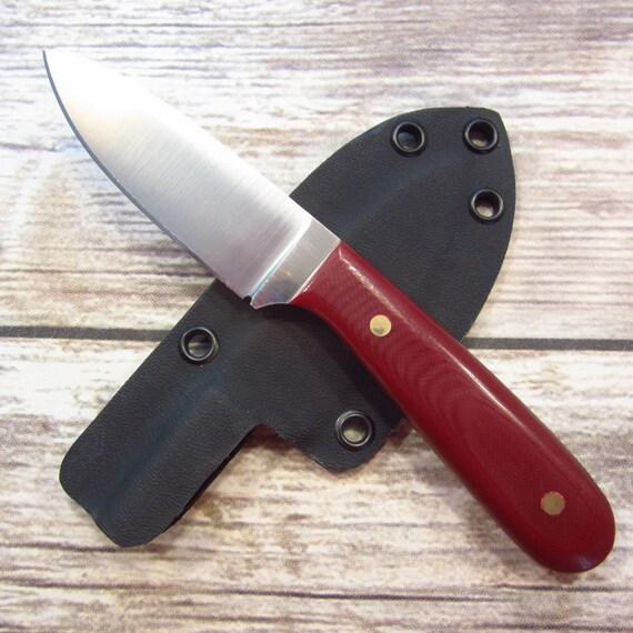 Alpine Knives Handmade Hunting Knife Made In Usa D2 Steel Red Etsy