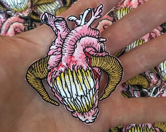 Demon Heart - 3" x 2.5" iron on patch