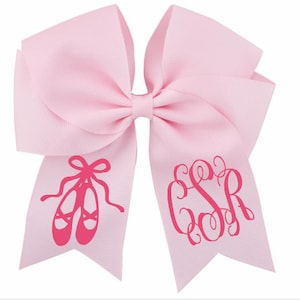 Ballet Dance Hair Bow-Girls Ballet Hair Bow-Monogram Dance Hair Bow-Girls Ballerina Hair Bow-Personalized Dance Bow-Monogram Hair Bows