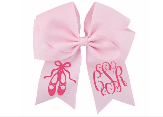 Ballet Dance Hair Bow Girls Ballet Hair Bow Monogram Dance Etsy