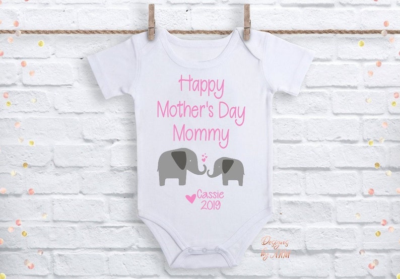 1st Mothers Day Gift-First Mother/'s Day Outfit-Baby First Mother/'s Day Shirt-Happy Mother/'s Day Shirt-Personalized Mother/'s Day Gift