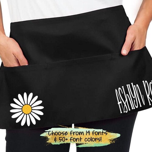 Custom Apronmonogram Apronpersonalized Apronserver Etsy