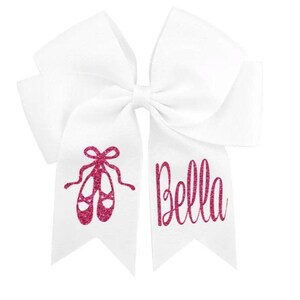 Ballet Dance Hair Bow-Girls Ballet Hair Bow-Monogram Dance Hair Bow-Girls Ballerina Hair Bow-Personalized Dance Bow-Monogram Hair Bows