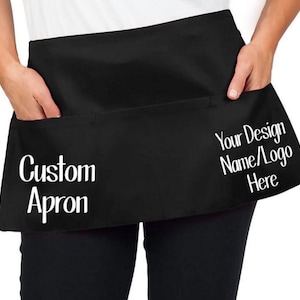 Custom Apron-Monogram Apron-Personalized Apron-Server Apron-Apron with Logo-Monogram Server Apron-Teacher Apron-Teacher Gifts